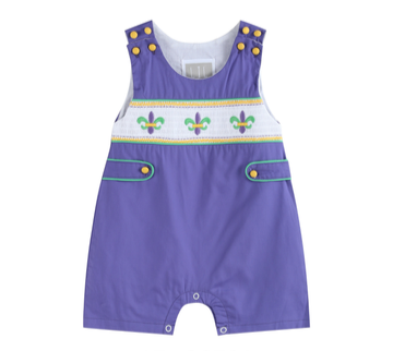 Purple Mardi Gras Smocked JonJon