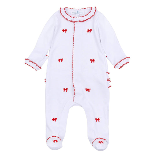 Scarlett Bows Scattered Ruffle Footie