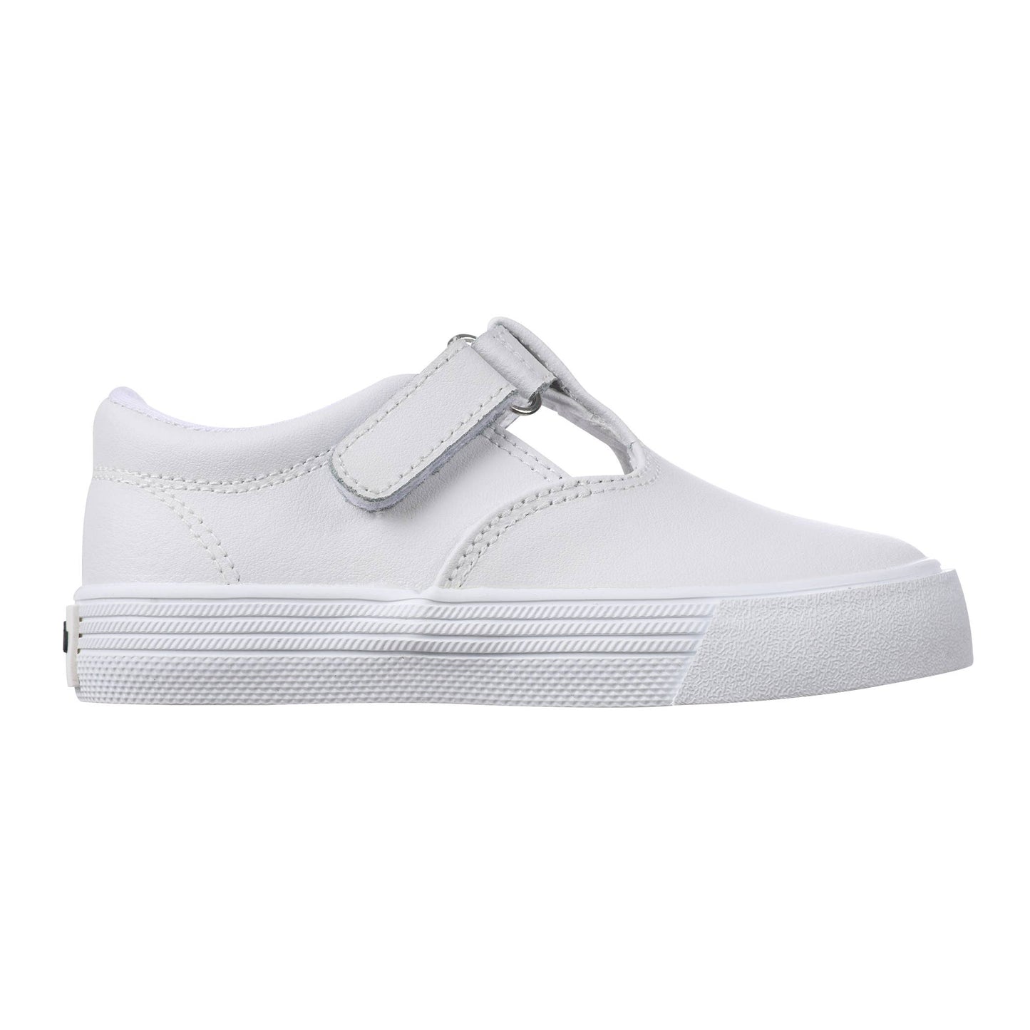 Khloe-White Leather T-Strap Shoe