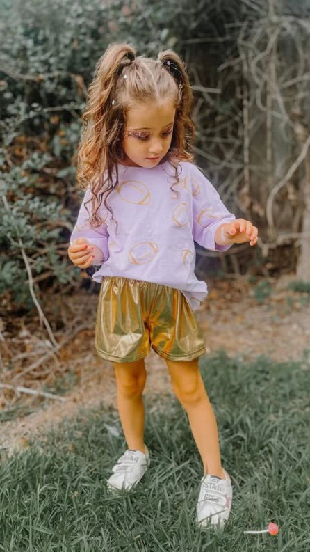 oversized metallic LSU football shirt