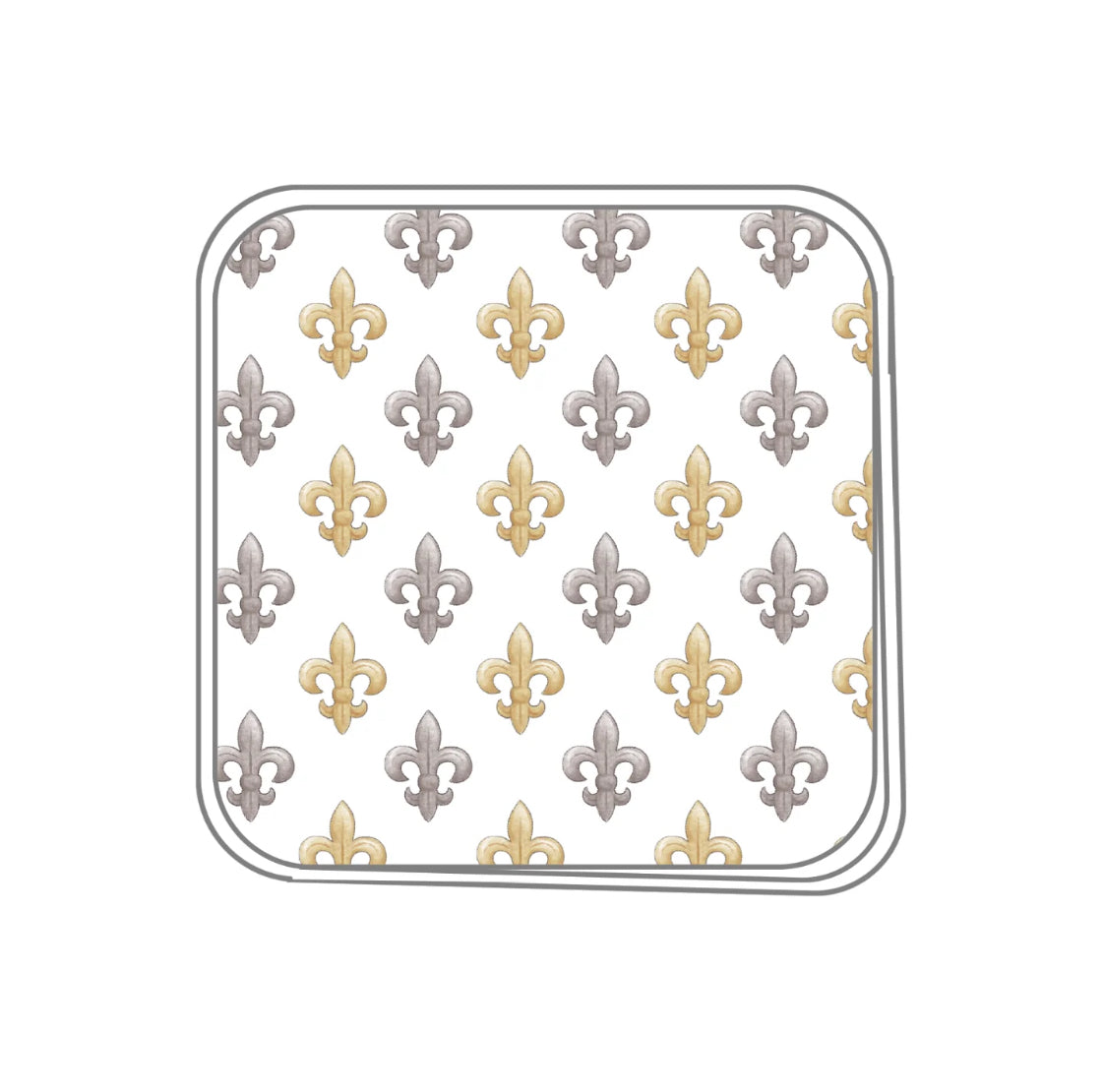 Black & Gold Fleur de Lis Organic Cotton Swaddle Blanket