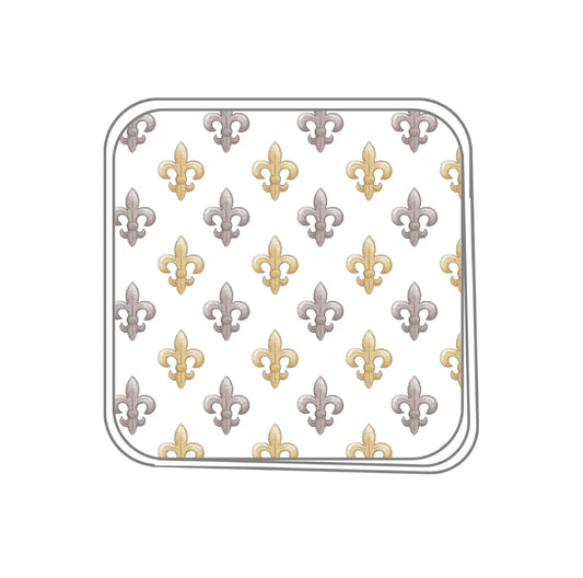 Black & Gold Fleur de Lis Organic Cotton Swaddle Blanket