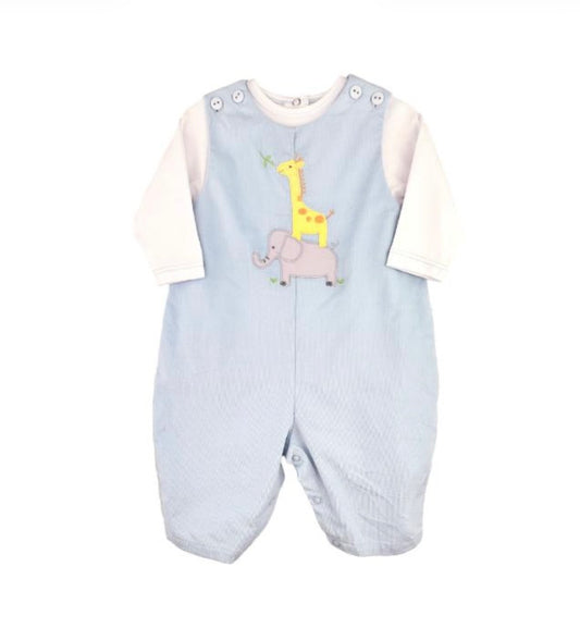 Blue Giraffe and Elephant Longall