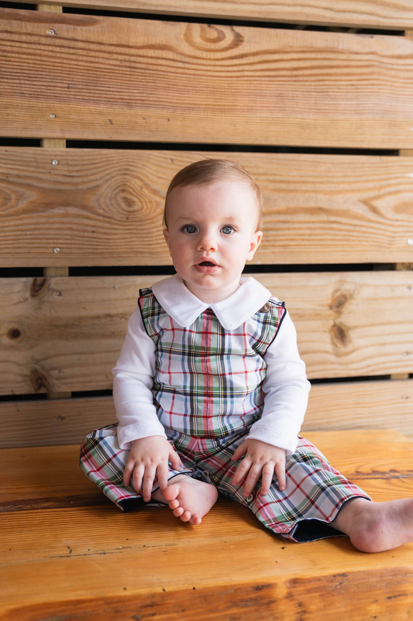 Rivers Reversible Boys Longall Creme Plaid 