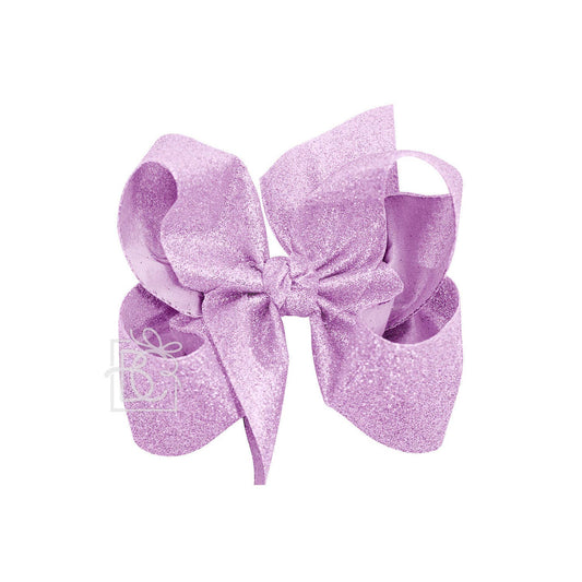LIGHT ORCHID GLITTER METALLIC BOW