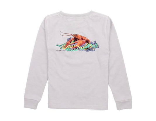 Ice grey Mardi Gras crawfish shirt