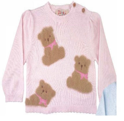 Pink bear sweater