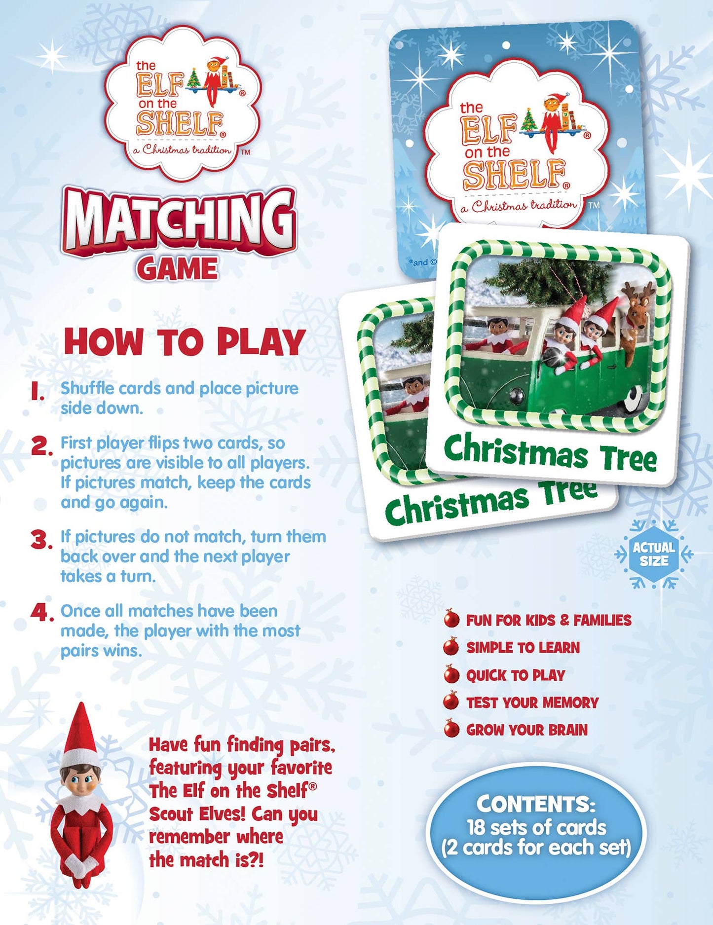 Elf on the Shelf Matching Game