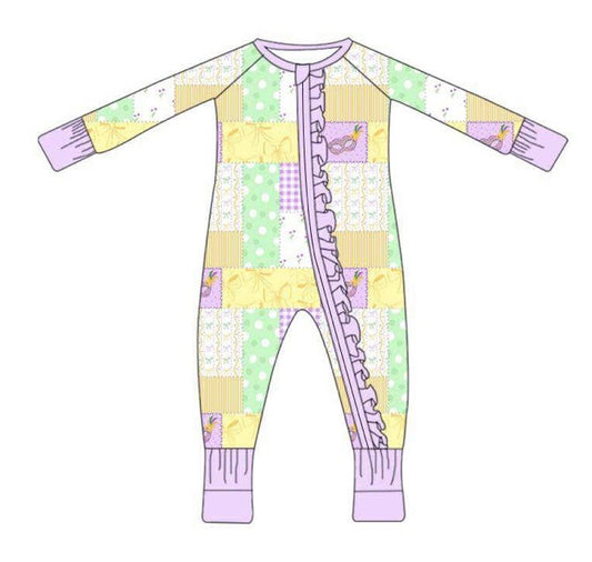 Mardi Gras Zip-up Pajama