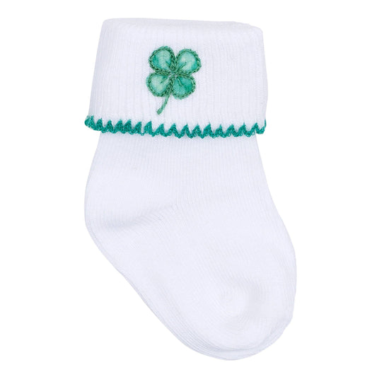 Lucky Little Ones Embroidered Socks - Green
