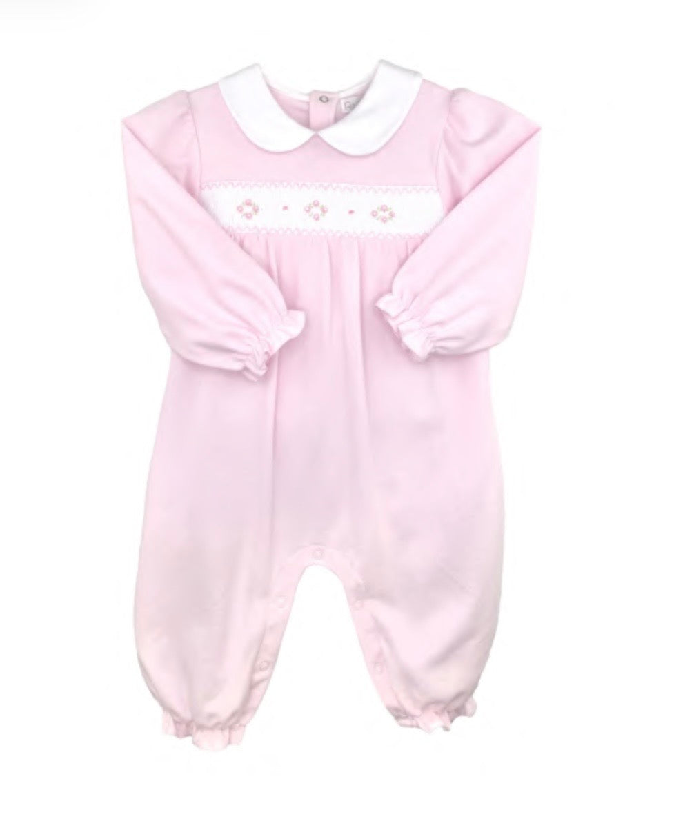 Pink Smocked Knit Longall