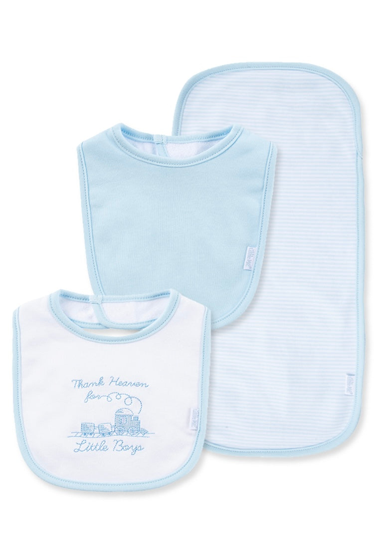 Boy Thanks Bib and Burp Set