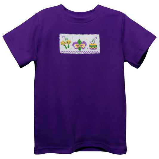 Smocked Mardi Gras Shirt