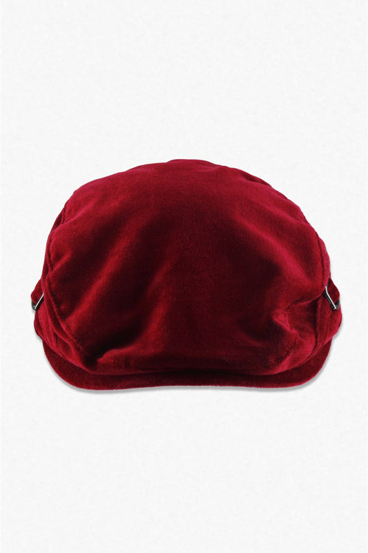Red Velvet Newsboy Cap: 3/18M