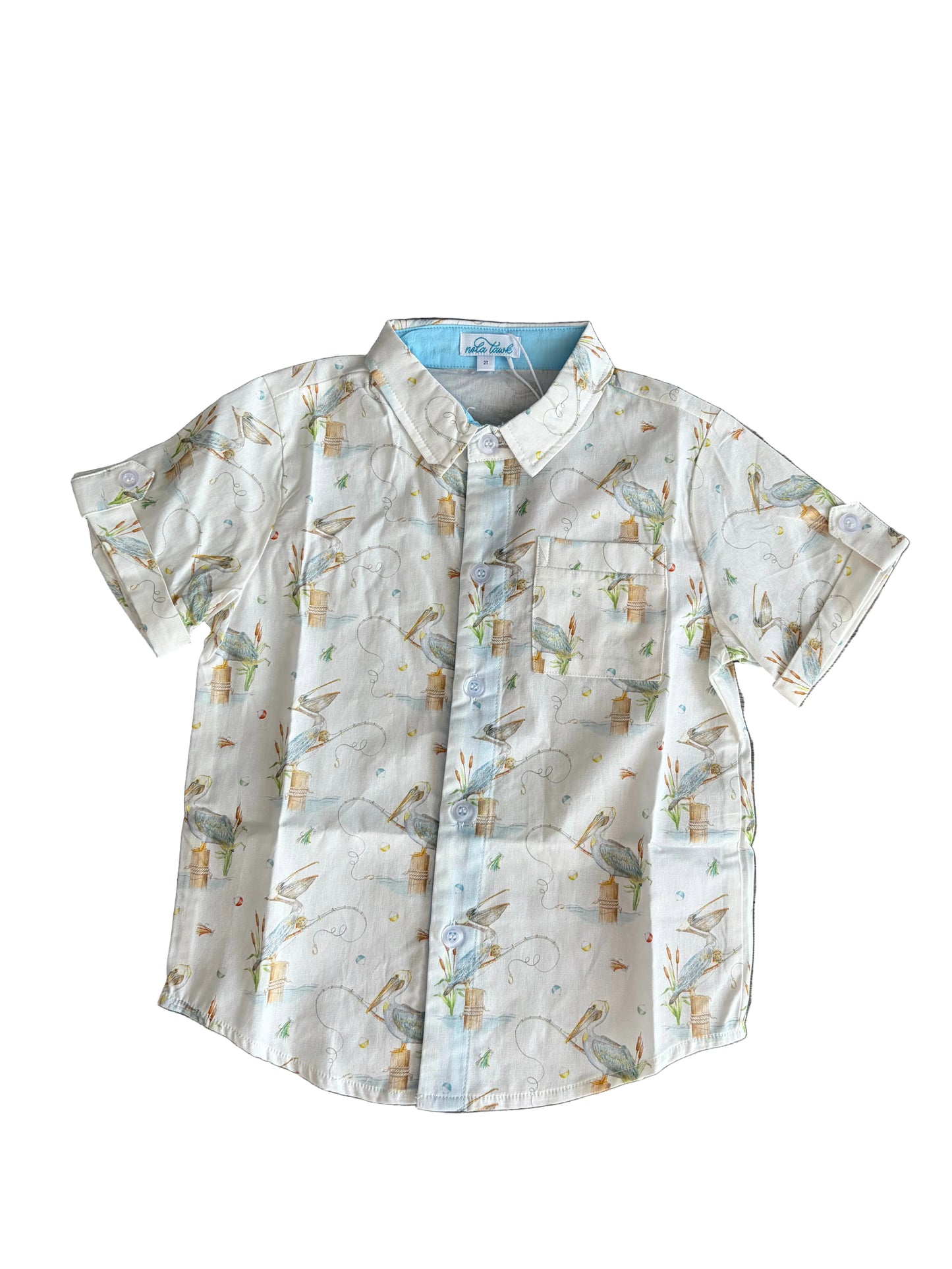 Pelican Boy Short Sleeve Collared Shirt