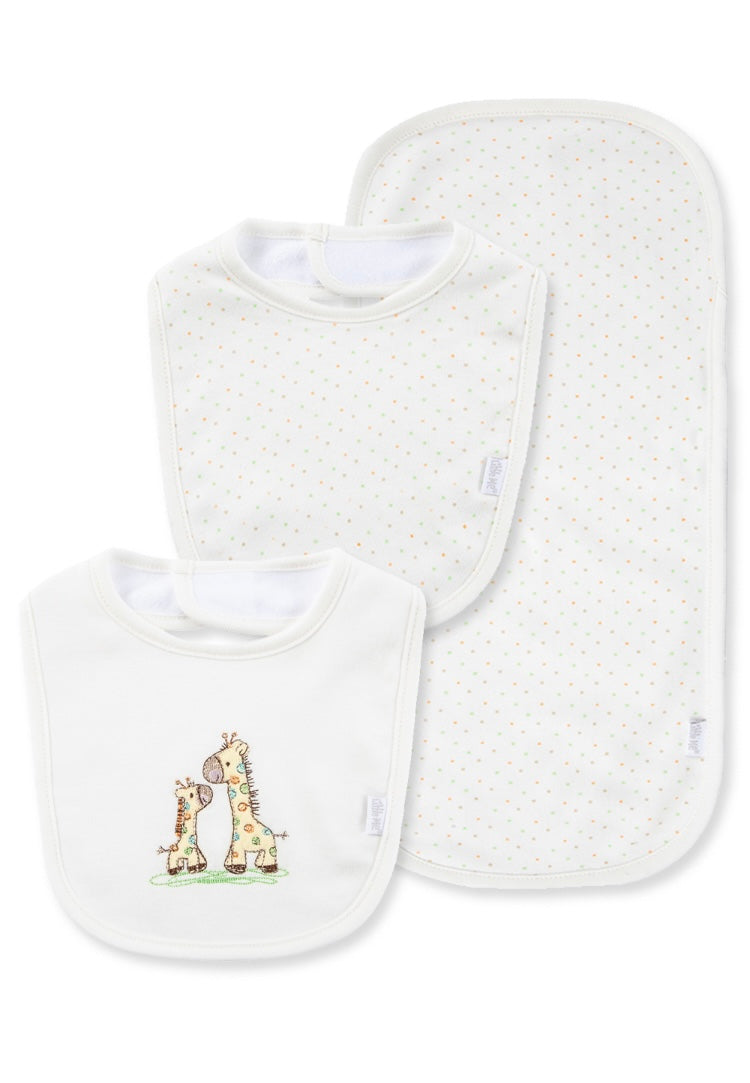 Giraffe Bib and Burp Set
