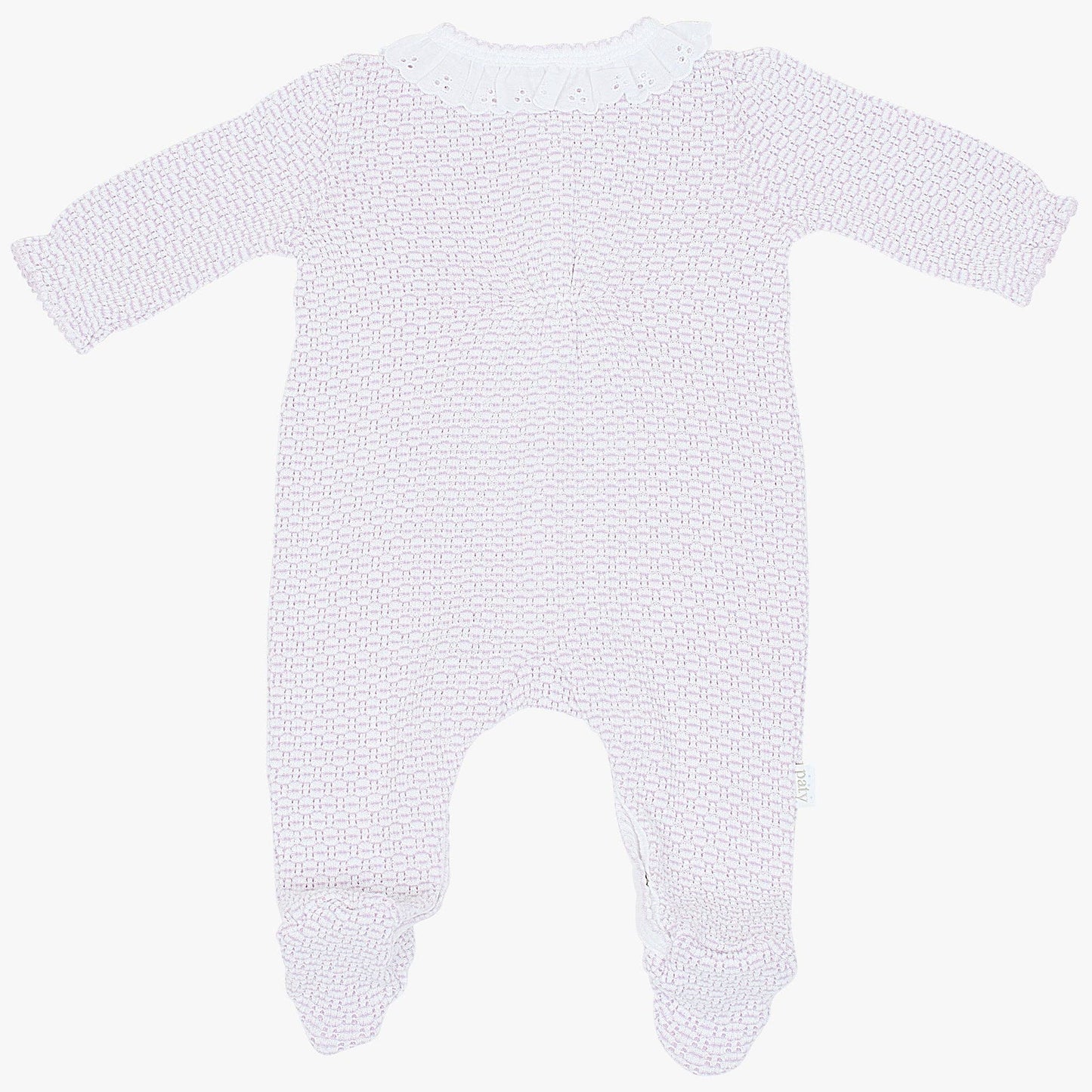 Paty Knit Footie with Eyelet #217E: Lavender