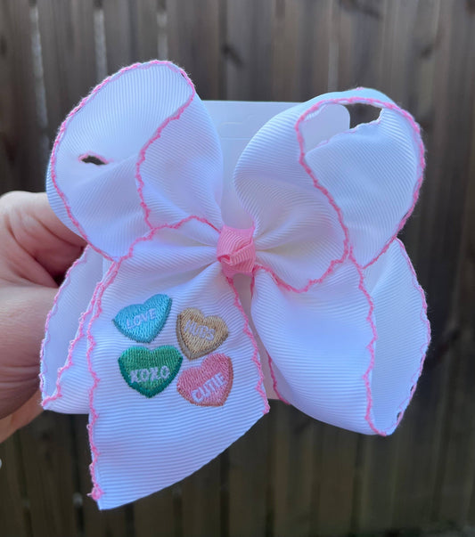 Candy Conversation Heart Bow