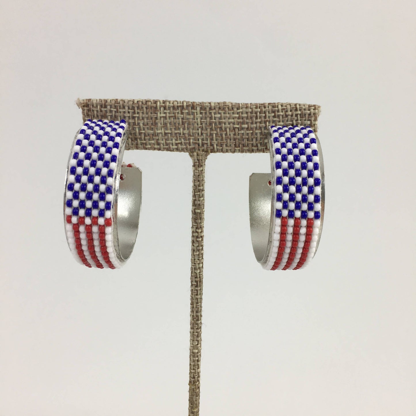 American Pride Large Hoop Earrings