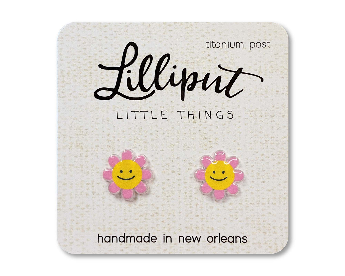 Happy Daisy Earrings Pink or Purple