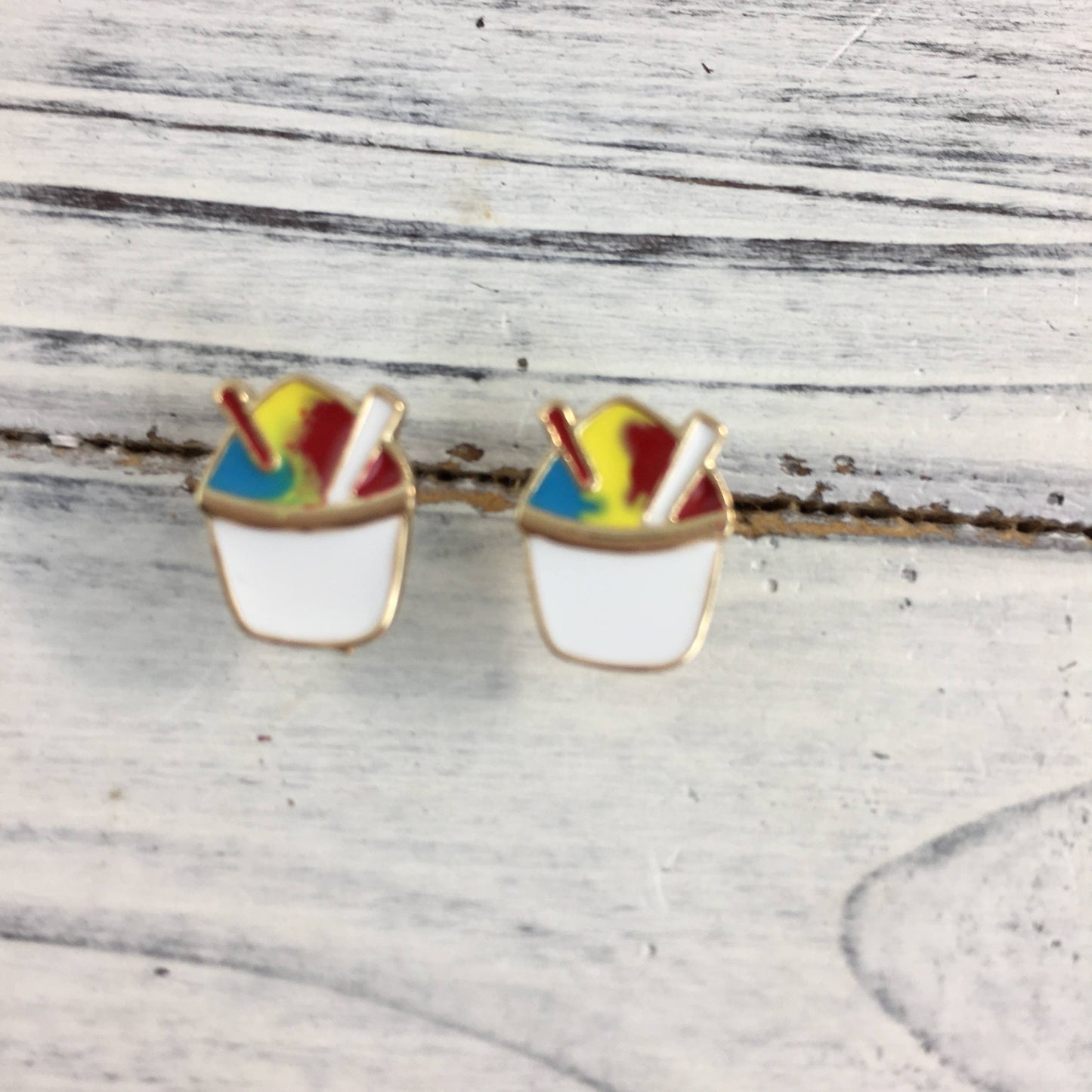 Tiny snowball post earrings 