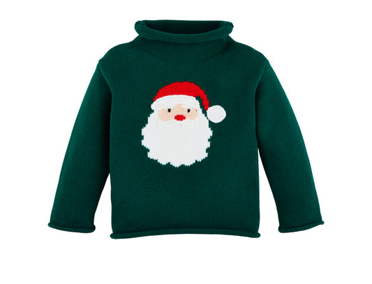 Green Santa Rollneck Sweater
