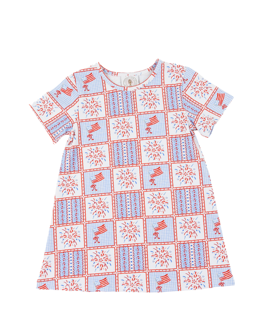 Patriotic Patchwork Susie Swing Dress