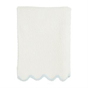 Blue Scallop Chenille Blanket
