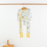 Happy New Year organic cotton zip up pajama