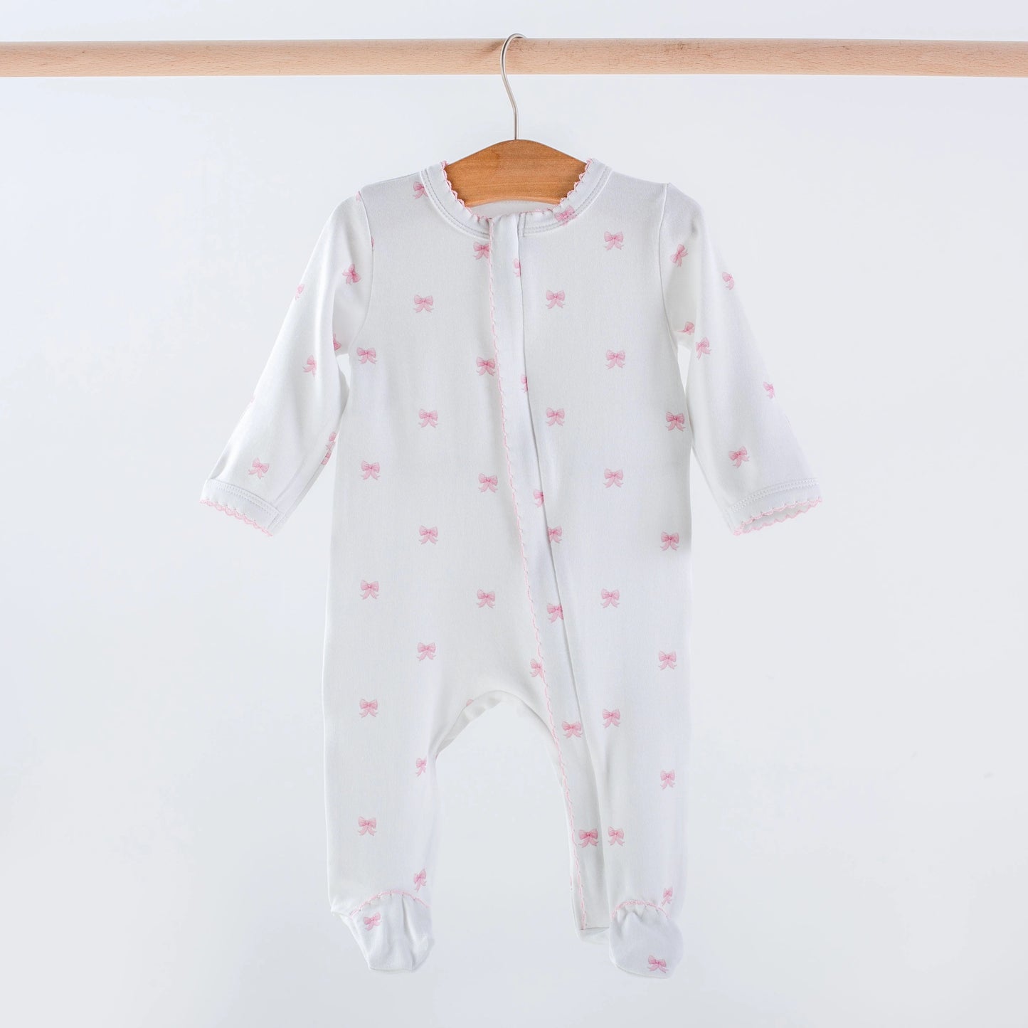 You are Bow-tiful organic cotton zip up pajama