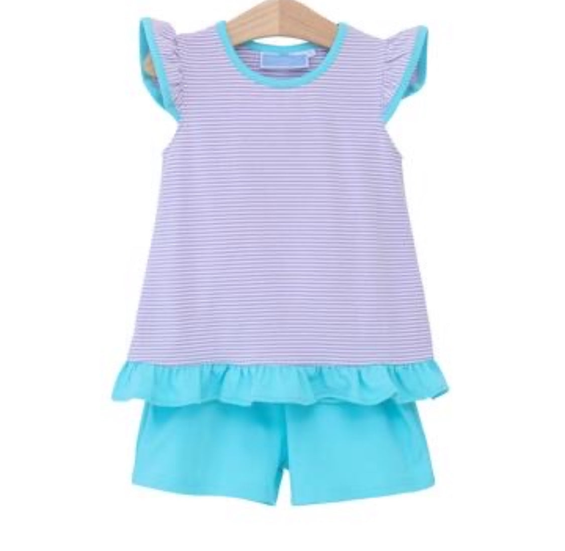 mary margaret lavender & aqua short set