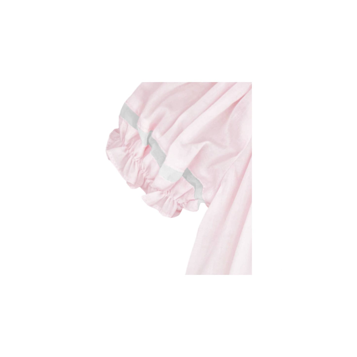 Pink Smocked Day gown with Voile Insert