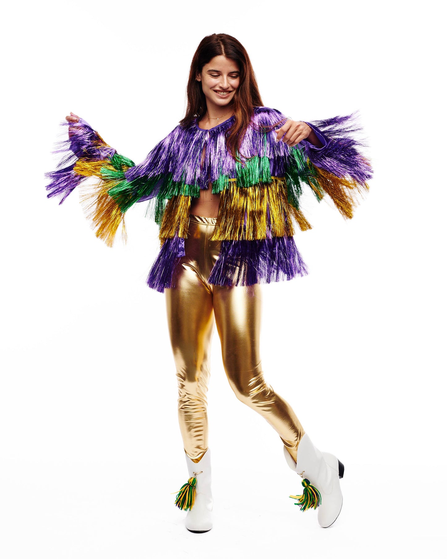 Mardi Gras Ladies Tinsel Jacket