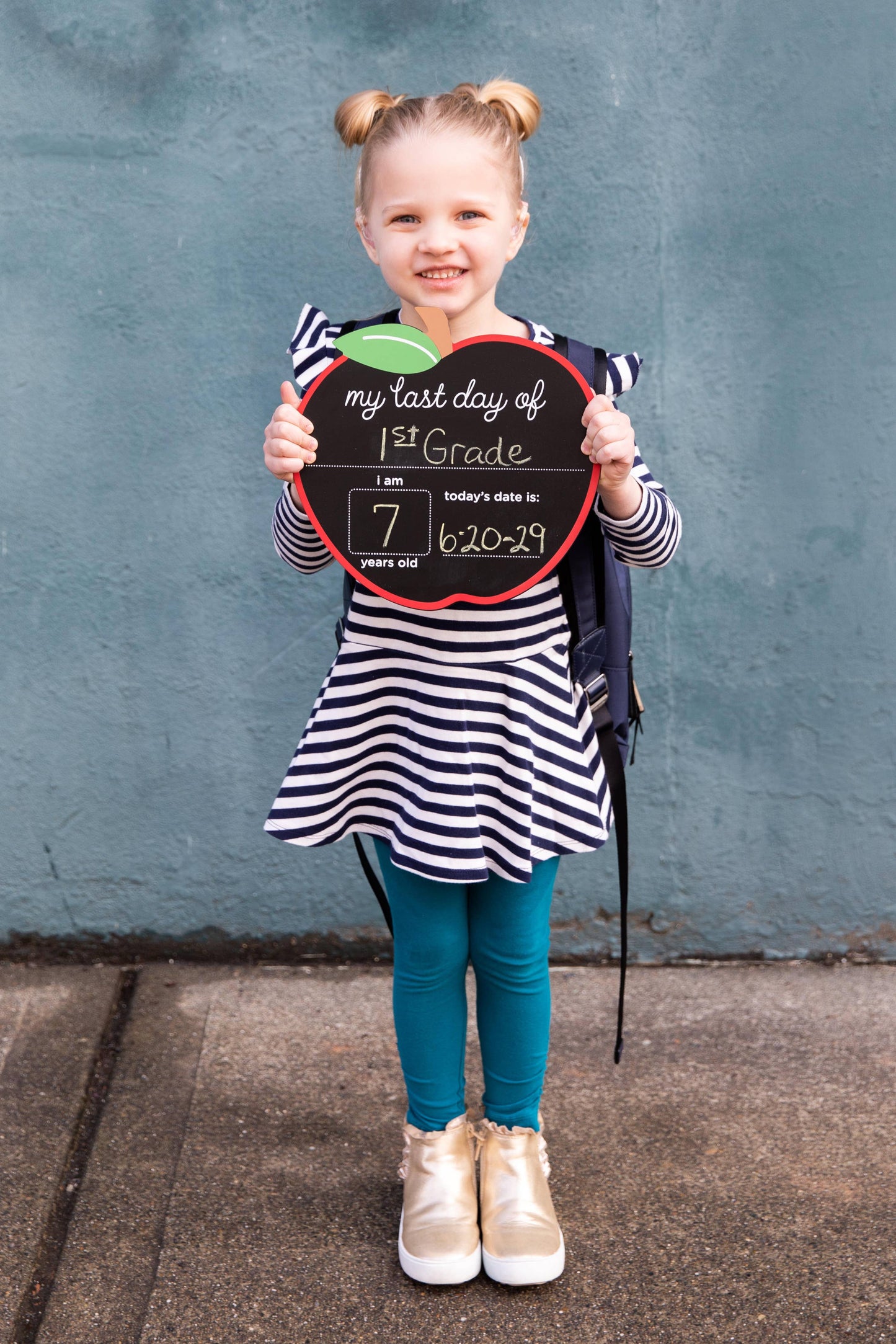 First and Last Day of School Reversible Chalkboard Sign