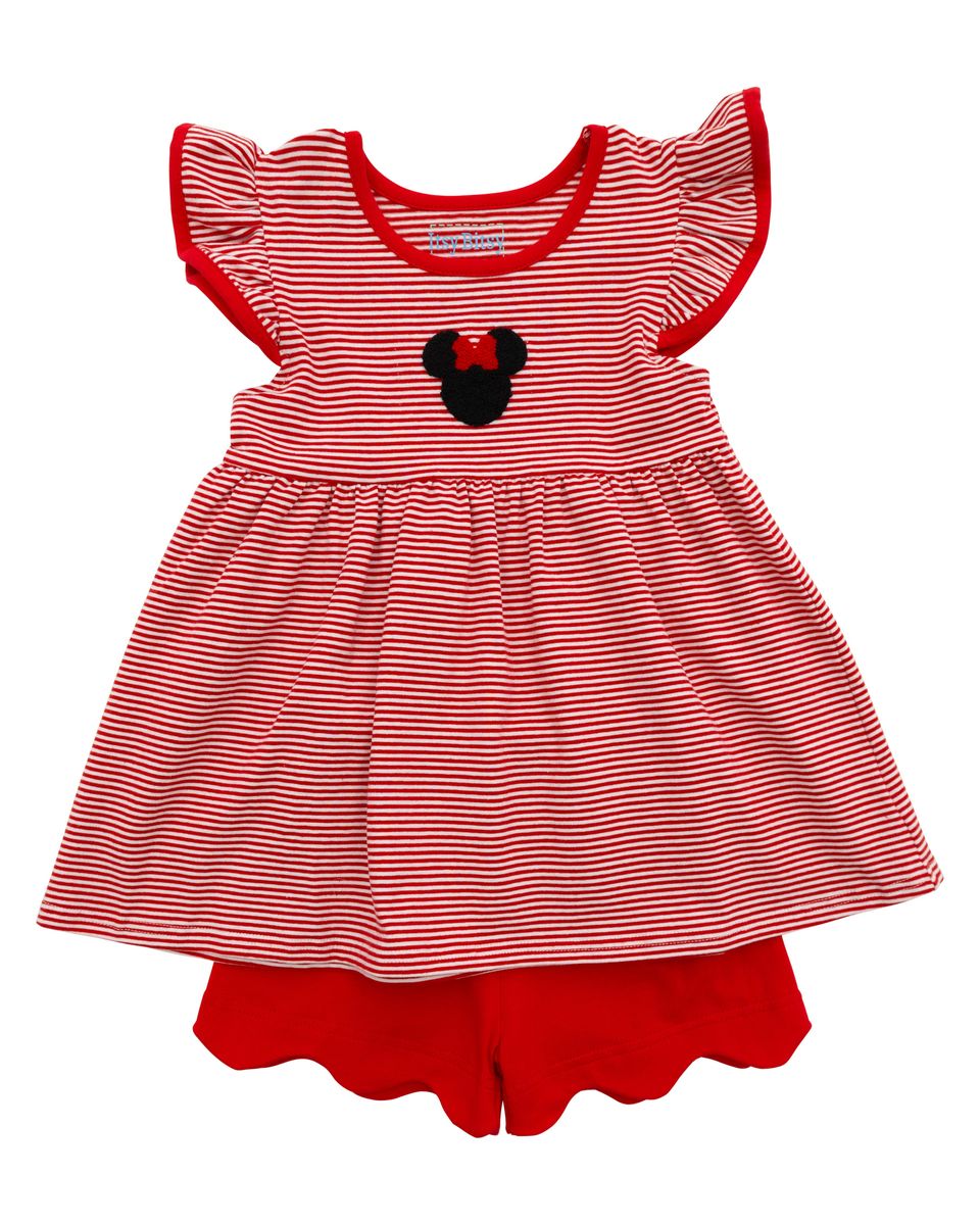Mouse Ruffle Sunsuit and Short Set