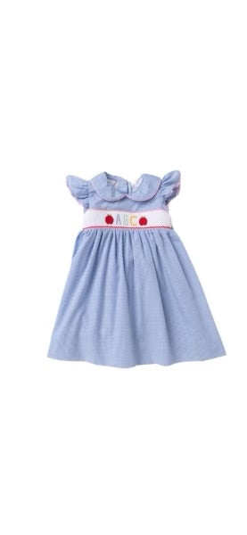 Smocked ABC & Apple Dress