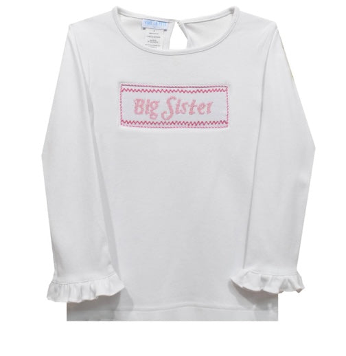 Big sister smocked shirt