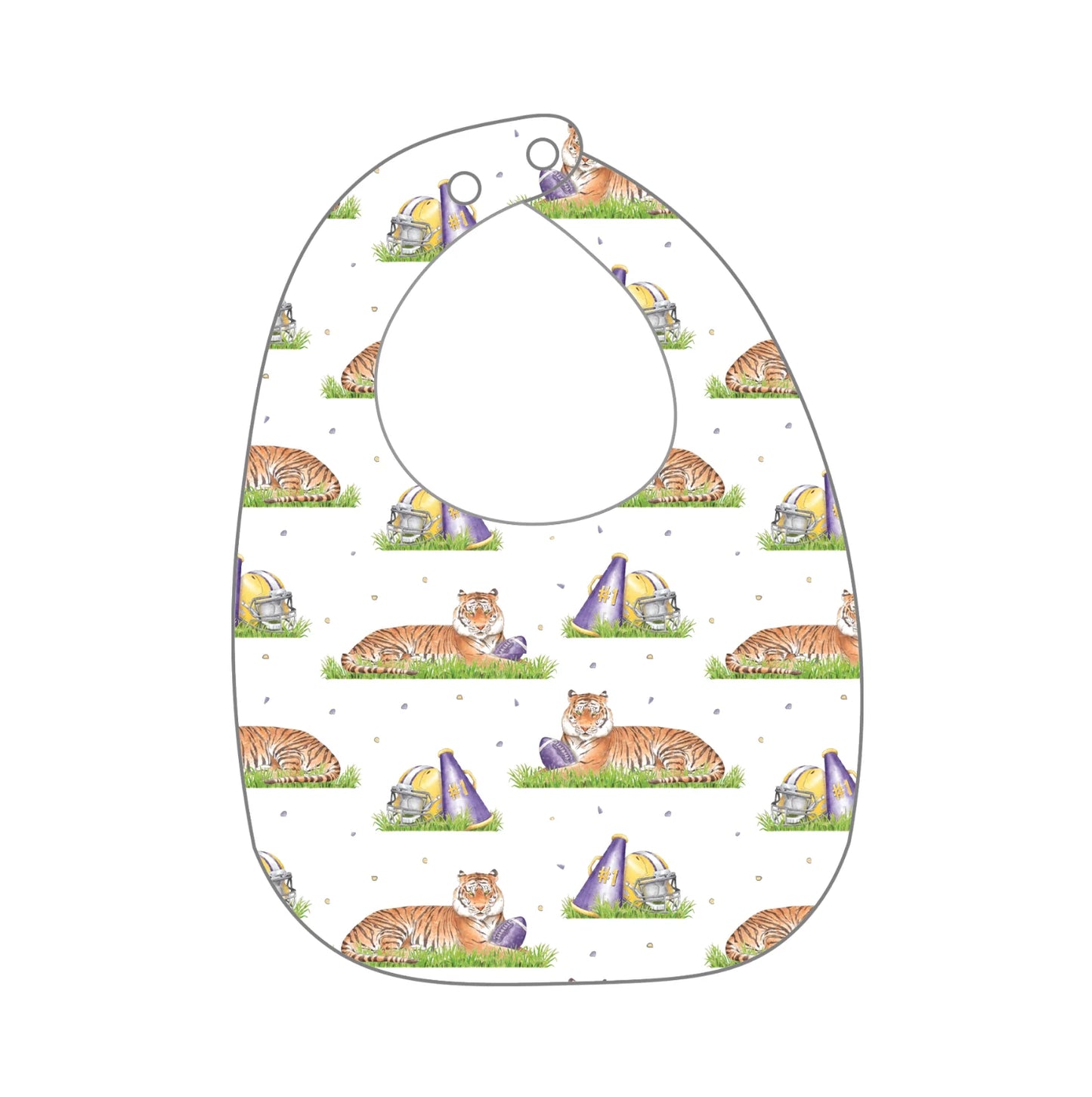 Mascot Mania in Louisiana Organic Cotton Bib