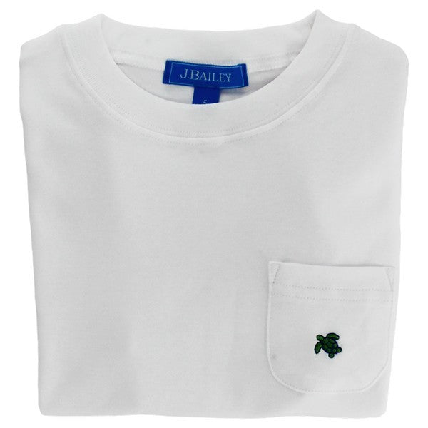 Boys White Pocket-Tee