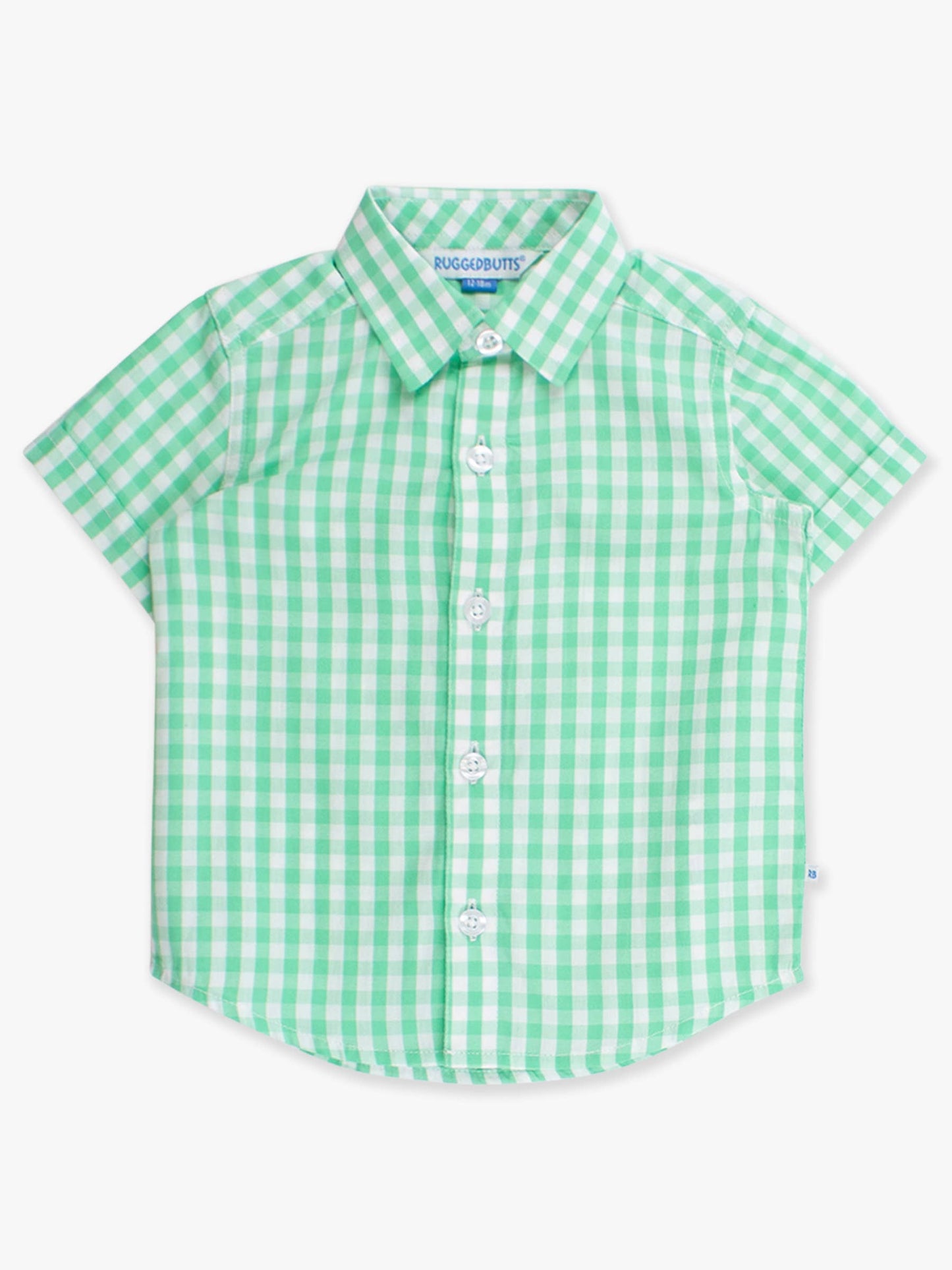 Boys Classic Spring Bud Gingham Short Sleeve Button Down Shirt