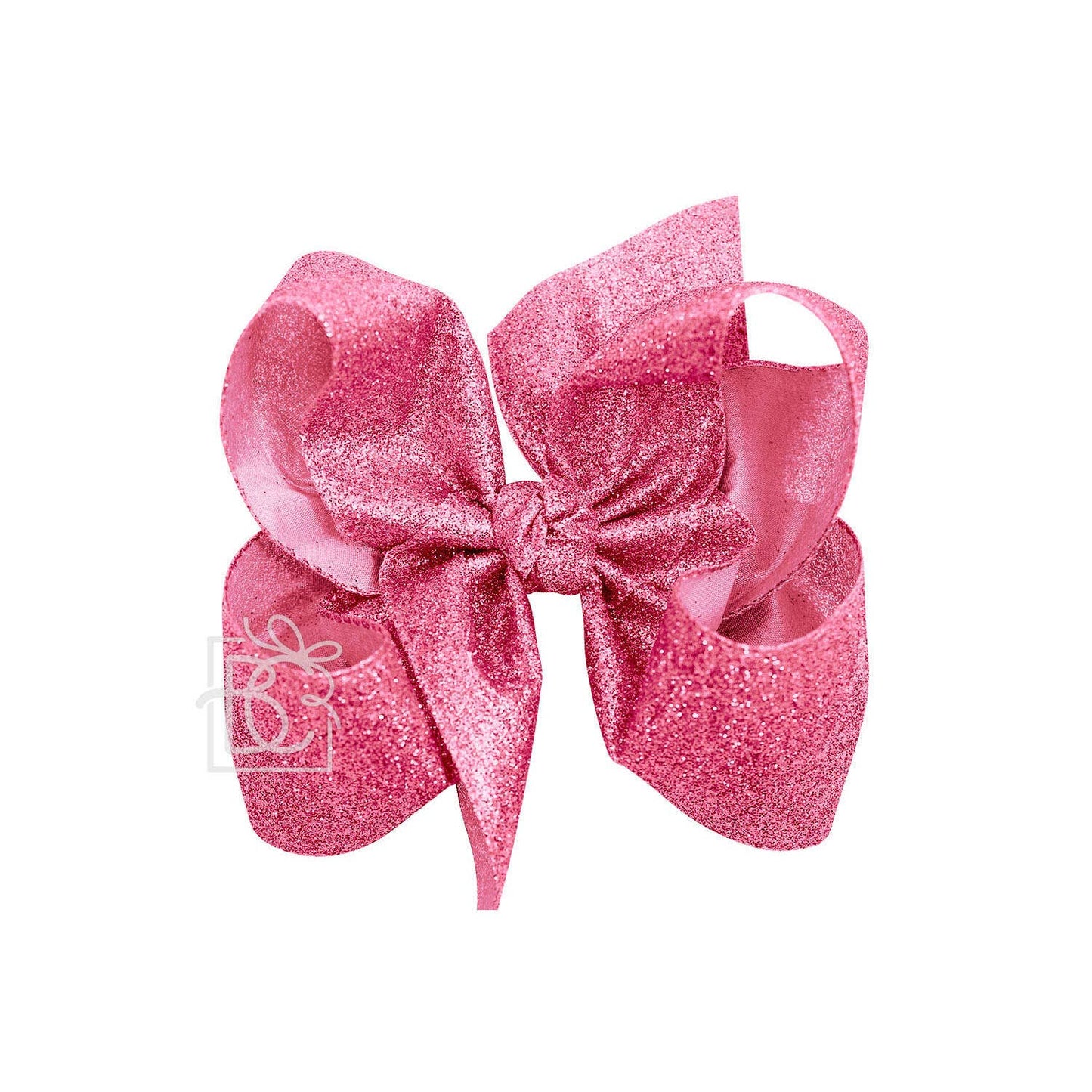 HOT PINK GLITTER METALLIC BOW