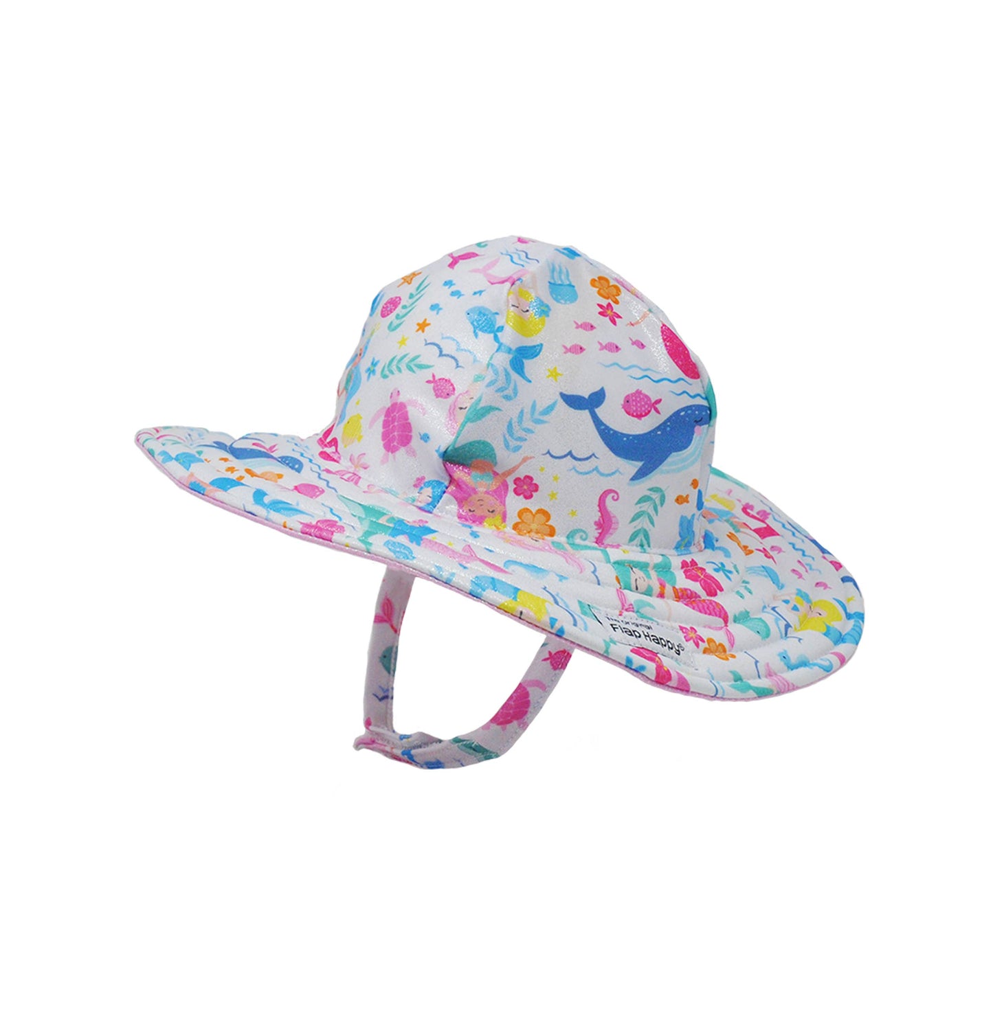 Kids UPF50+ Summer Splash Swim Hat for Girls Mermaid Friends