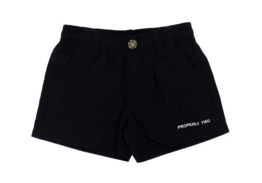 Properly Tied Mallard Black Shorts