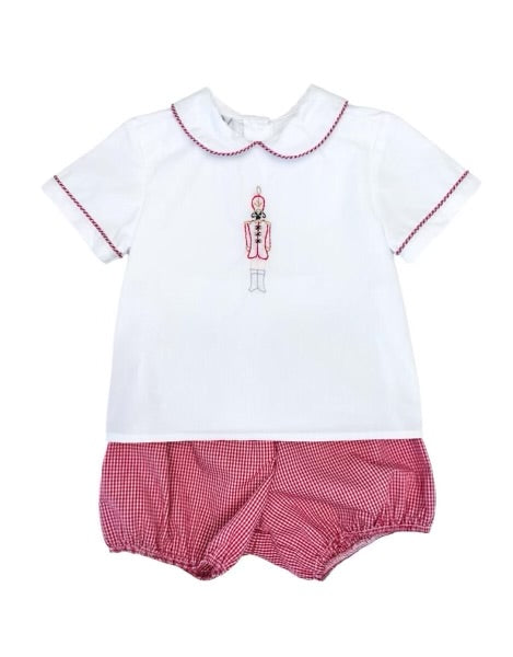 Nutcracker embroidered bloomer short set