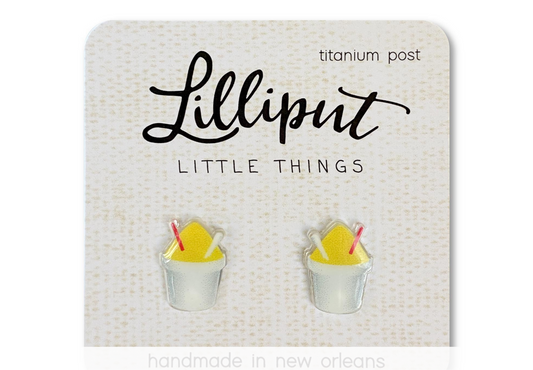 Snoball Earrings Yellow