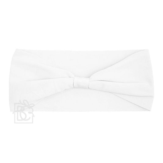 WHITE WIDE PANTYHOSE ADD-A-BOW HEADBAND