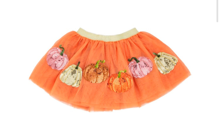 Sequin pumpkin patch tutu