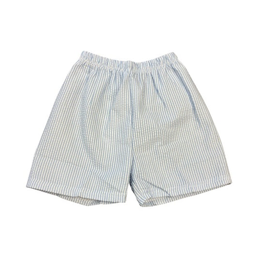 Blue seersucker shorts