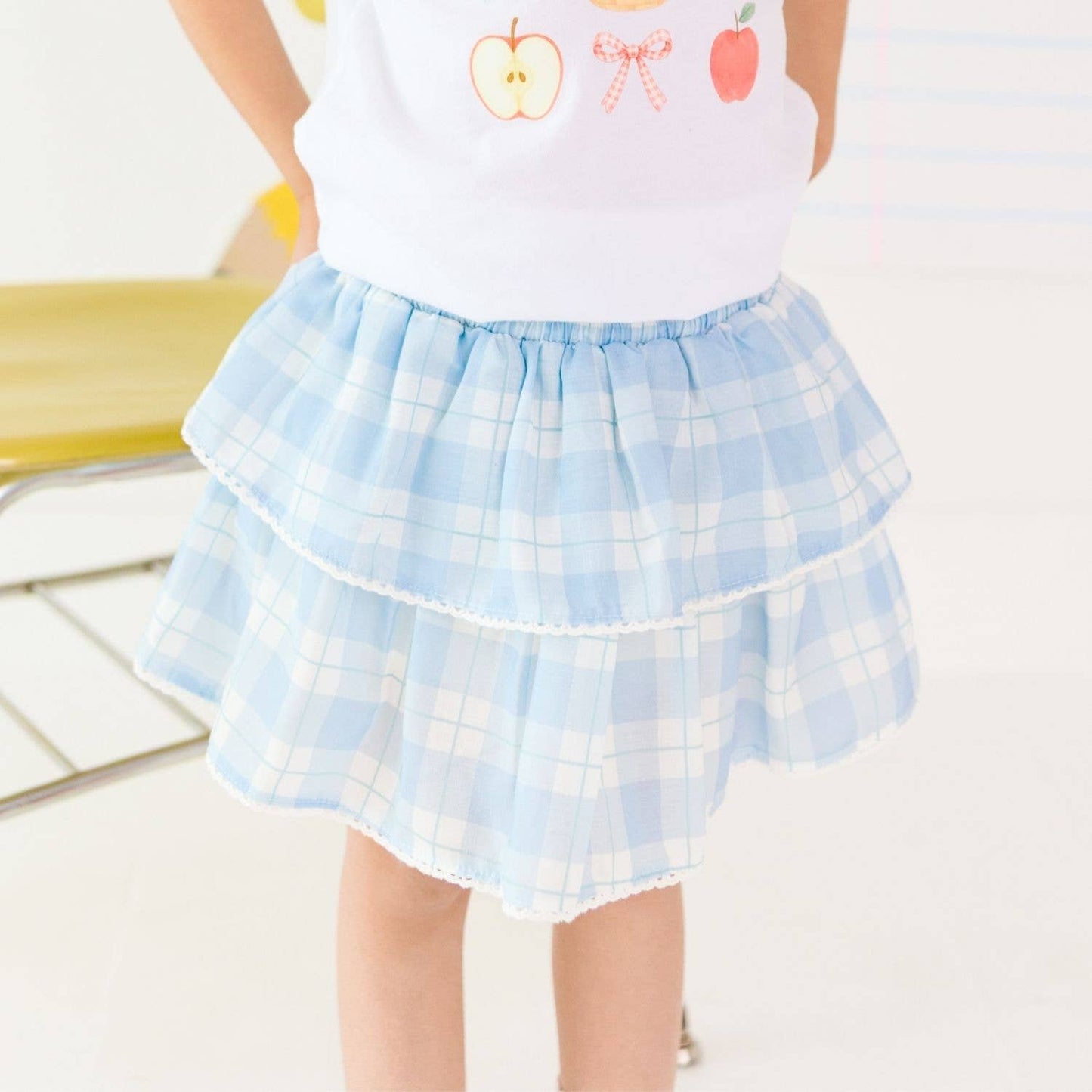 Blue Plaid Skort - Back To School