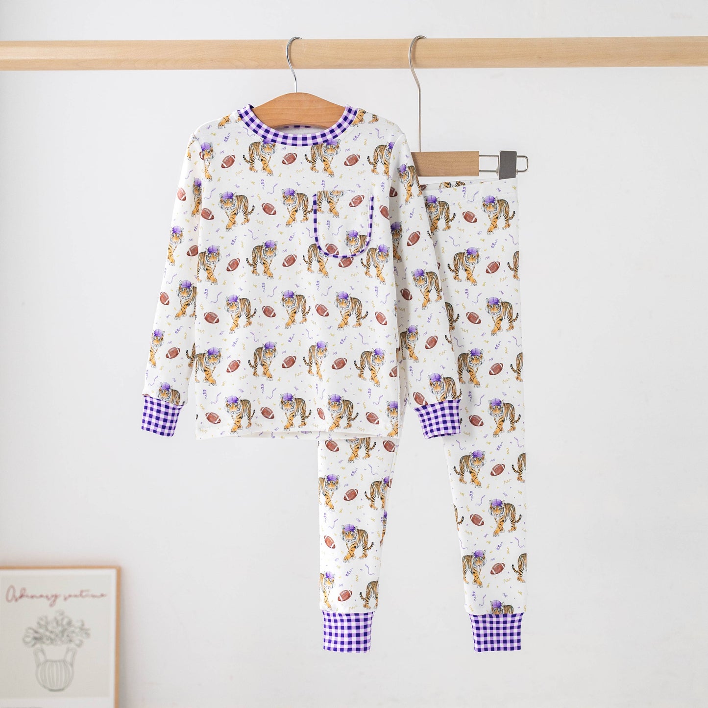 Kickoff in Louisiana Organic Cotton Kids Pajamas (need gown and zip pic)